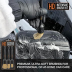 HD Intensive Brush Kit 3 Pack- Premium Boar’s Hair Brushes - Scratch Free Design - Fine Detailing Brushes For Personal And Professional Use