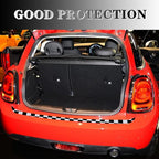 Rear Bumper Protector Sticker Compatible with Compatible with Mini Cooper F56 F55 R55 Anti-Collision Strip Trunk Threshold Decal Car Trunk Door Edge Vinyl Sticker Decoration for Car (Checkered)