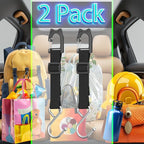 Purse Hook for Car, S-Shape Headrest Hooks, 2 Pack | 100 LBS Heavy Duty, Safe Flat Design, Multi-Use for Bags & Sports Fence