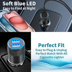 [Apple MFi Certified] iPhone 17 Car Charger Fast Charging, 2Pack 4.8A USB Power Cigarette Lighter USB-C Car Charger + Type-C Braided Cord for iPhone 17/17 Pro Max/16/15/Galaxy/S26/S25/Pixel