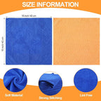 60 Pcs Microfiber Cleaning Cloths for Cars 16 x 16 Inch Ultra Absorbent Car Towels Drying Reusable Cleaning Supplies House Kitchen Window Microfiber Towel (Yellow,Blue)