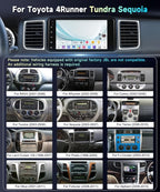 5Ghz WiFi 2G+64G Radio for Toyota 4Runner 2003-2009,for Tundra 2003-2006,for Sequoia 2003-2007 Car Stereo,Wireless CarPlay Android Auto,DSP EQ,7‘’ HD IPS Touchscreen, 26UIs GPS Bluetooth Bakcup Camera