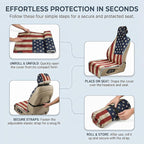 Waterproof Stain Resistant Towel Car Seat Covers，Universal Non-Slip for Gym Workout, Swimming, Beach and Workout Outdoor, Machine Washable(American Flag, 1 Pack)