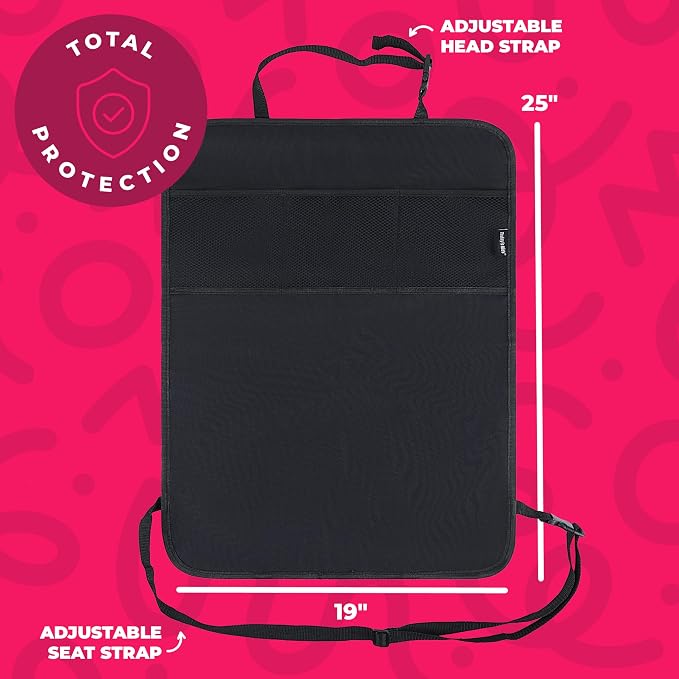2-Pack Heavy Duty Kick Mat - Multipurpose Waterproof Organizer for Kids, Easy to Clean