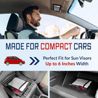 Mini Car Sun Visor Document Holder - Visor Accessories for Women and Men - Small Auto Organizer, Registration & Insurance Holder - Minimalist Design (Black)