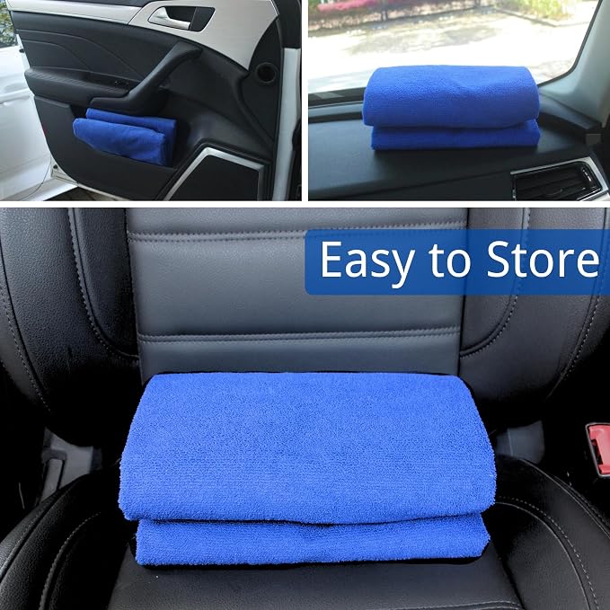 Waterproof Car Seat Cover for Front Seats, Protector for Cars SUVs Trucks, Sweat Towel Seat Covers Bucket for Gym,Workout,Beach,Hiking,Running Swimming (Blue, 1PC)