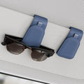 Sunglass Holder for Car Visor, Blue, 2 Packs | Suede Cloth, Magnetic, Organizer for Car Accessories