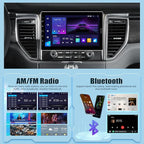 10.1 inch Single Din Car Stereo with Wireless Carplay 10 inch Touchscreen Radio Support FM Radio/YouTube Video/Car Play/Android Auto/Bluetooth/SWC + Backup Camera + Mic