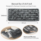 Backseat Pet Bed Mat,Dog Bed for Car,Fuzzy Dog Seat Cover for Car Back Seat, Non-Slip Travel Pet Mat, Fit for Backseat Extenders and Seat Covers(Gray)