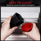 Car Trash Can with Lid - 1-Pack, Interior Accessories for Vehicles, Leakproof Garbage Can with 30 Detachable Trash Bags, Multipurpose Organizers and Storage Solutions for Home and Office