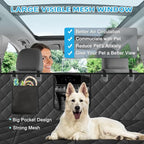 Back Seat Extender for Dogs,Hard Bottom Dog Car Seat Cover for Back Seat Support 400lb, Waterproof Dog Car Hammock Travel Bed for Car SUV Truck