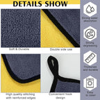 20 Pcs Microfiber Car Drying Towels Microfiber Cleaning Cloth 800 GSM Thick Plush Cleaning Dusting Cloth Auto Detailing Absorbent Towels Rags for Car Household Kitchen Window(Grey and Yellow)