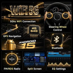 7' IPS Screen Car Radio for VW Jetta Tiguan Golf Passat MK5 MK6 T5 EOS Polo | 5Ghz WiFi,Android 15 4G+128G Radio Car Stereo with Wireless Carplay Android Auto,Type-C USB,5.0 Bluetooth 32EQ,FM/RDS,GPS