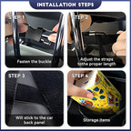 Car Trunk Organizer, Backseat Hanging Large Storage with Adjustable Straps,Waterproof PVC Collapsible Cargo Bag, Car Interior Accessories for Auto SUV MPV (Red)