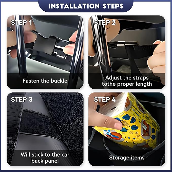 Car Trunk Organizer, Backseat Hanging Large Storage with Adjustable Straps,Waterproof PVC Collapsible Cargo Bag, Car Interior Accessories for Auto SUV MPV (Gray)