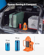 Hydraulic Bottle Jack, 12 Ton/24000 lbs All Welded Car Hydraulic Jack, Features 7.5-14 in Lifting Range & 3-Section Long Handle, for Pickup Truck, Truck, RV, Auto Repair Industrial Engineering