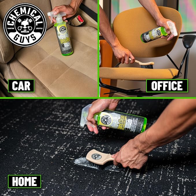 Foaming Citrus Fabric Clean Carpet & Upholstery Cleaner, Ready to Use, Sprayable (for Carpets, Seats & Floor Mats), Safe for Cars, Home, Office, & More, 2-16 fl oz, Citrus Scent