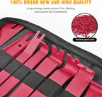 330Pcs Trim Removal Tool, Auto Push Pin Bumper Retainer Clip Set Fastener Terminal Remover Tool Adhesive Cable Clips Pry Kit Car Panel Radio Removal Auto Clip Pliers, Red