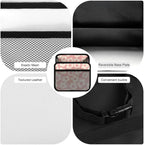 Car Backseat Organizer - Cute Aesthetic Car Storage Bin with Mesh Pocket & Reinforced Base - Universal Fit Hanging Seat Back Accessories for Women (Pink)