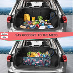 Trunk Organizer, Car Trunk Organizer, Non-Slip Bottom, Sturdy Storage Organizer for SUV, Sedans, Van, Jeep, Grocery, Large 3 Compartments Car Organizer for Women, Flamingo 31.9"×12.6"×10.6"