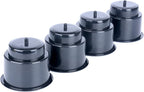 (Set of 4) Amarine-Made Black Recessed Drop in Plastic Cup Drink Can Holder with Drain for Boat Car Marine Rv - Black