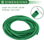Universal Car Door Edge Protective Sealing Strip U-Type Door Scratch Protection Guard, 26.25ft 8m, Anti-scratch Collision, PVC Iron, Green