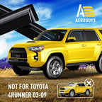 Extra Durable Window Deflectors Tape-On Window Visors Rain Guards Fit for Toyota 4Runner 2010-2024, Sun Visors, Wind Vent for Shades, Exterior Car Accessories - 4pcs. AG0112