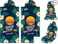 2 Pack Car Seat Towel Covers, Sweat-Proof Microfiber Seat Protectors for Gym, Running, Beach & Workout, Breathable Quick-Dry, Machine Washable, Tropical Toucan Print, Universal Fit