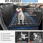 Backseat Dog Bed Non-Slip, Dog Bed for Car Back Seat Soft and Comfortable, Back Seat Pet Bed Mat for Travel, Pet Car Blanket for Backseat Extender and Seat Covers Grey (51”X 23.5”)