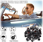 50PCS Tire Valve Stem Caps, Corrosion Resistant, with O Rubber Ring, Airtight Seal Heavy Duty Dustproof Tire Valve Stem Covers for Cars, SUV, Trucks, Bikes, Motorcycles, Bicycles(Black)