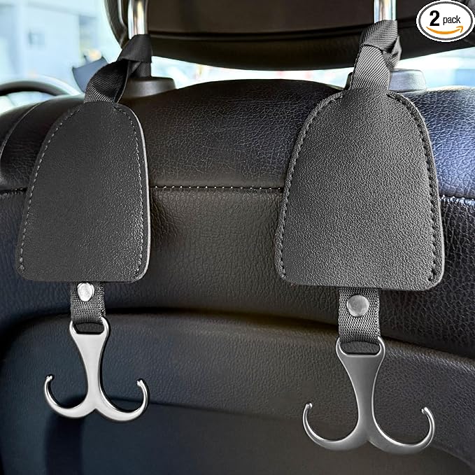 2 Pcs Car Purse Hook Headrest Hooks, Car Seat Storage Organizer for Bags, Car Accessories for Women