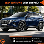 in-Channel Rain Guards Fit for Hyundai Tucson 2022 2023 2024 2025 2026, Durable Side Windows Rain Guard Wind Deflectors 2022-2026 Tucson Rain Guard Black 4 PCS
