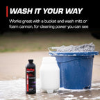 Wash + Wax - 2-Stage Shampoo & Wax - High-Performance Car Care, Washing Liquid - Soap Concentrate with Carnauba Protective Wax - For all car types - 16 oz.