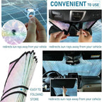 Car Windshield Sun Shade, Folding Car Shades for Front Windows UV Rays Sun Cover Shade, Keeps Your Vehicle Cool