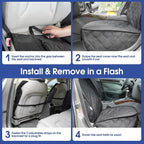 ALLANSING Front Seat Cover for Dogs with Side Flaps, Heavy Duty 900D Waterproof Seat Protector, Protects from Dirt & Scratches, for Pets & Daily Use, Fits Cars SUV Trucks Minivans (1-Pack)
