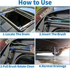 Auto Sunroof Drain Cleaning Tool, 118 Inch Long Flexible Tube Cleaning Brush, Drain Brush Pipe Cleaners for Car Sunroof Windshield Wiper Drain Hole
