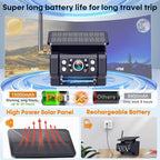 1080P HD Wireless Backup Camera: 1-Min Magnetic Easy Install No Wiring 7" Anti-Glare Monitor with Clear Night Vision - 24H Long Life Solar Scratch-Proof Rear View Camera for Truck Trailer SUV Small RV