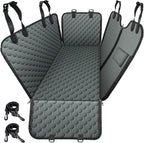 Dog Car Seat Cover for Back Seat, 2026 Upgraded 600D Heavy Duty Waterproof & Scratch-Resistant Dog Hammock for Car, Back Seat Pet Cover for Dogs with Sedan, Trucks and SUVs, Standard, Grey