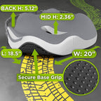 Large Truck Seat Cushion for Truck Driver Seat Cushion - Upgraded Back Support, CertiPUR-US® Certified - Thick Memory Foam, Pain Relief for Hours of Driving, Trucker Approved Big Rig - Gray