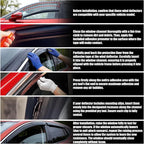 in-Channel Rain Guards for Chevy/Chevrolet Traverse 2018-2023 | Shatterproof, Easy Install, Extra Durable, Fits Great, High Quality, Black Auto Accessories, Side Window Deflector & Visors