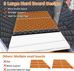 Dog Car Seat Cover for Pets Back Seat Extender for Dogs, Hard Bottom Car Seat Cover Support 420lbs Waterproof Back Seat Pet Cover for Dogs, Scratch Proof Dog Hammock for Car SUV and Truck,Universal