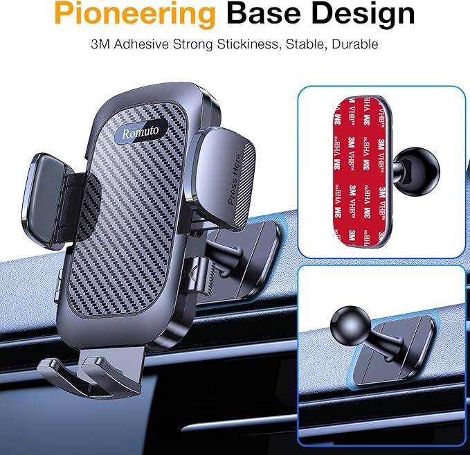 Phone Holders for Your Car Phone Holder Mount【Super Suction】 Cell Phone Holder for Car Accessories for Women Men【360° Adjustable】 Suction Phone Mount for Car, Window, Bathroom