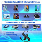 [Apple MFi Certified] iPhone 17 Car Charger Fast Charging, 4.8A USB Power Cigarette Lighter USB-C Car Charge + 6FT Type-C Coiled Cord for iPhone 17/17 Pro Max/16 Pro/15/Galaxy S26/S25/Pixel