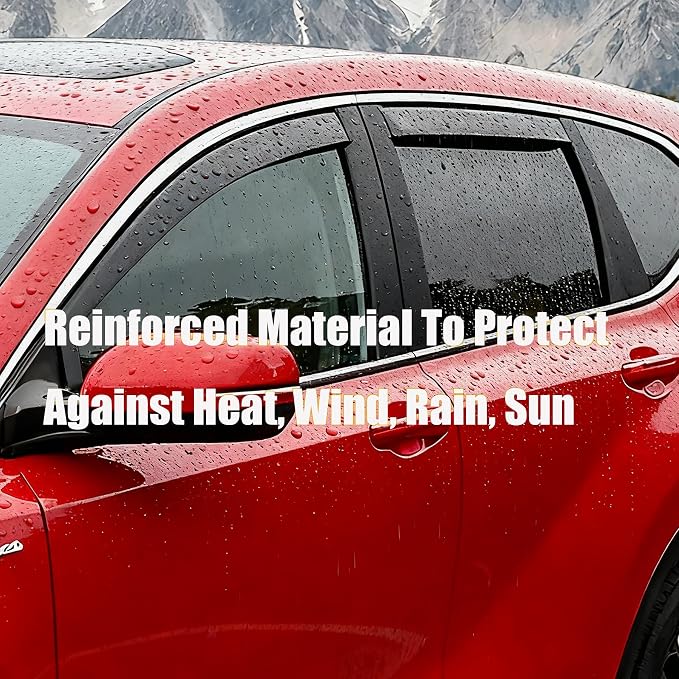 Front Rear in-Channel Window Visors Rain Guards Vent Deflectors Compatible with 2023-2026 Honda CRV Sun Shades Dark Smoke 23 2024 2025 26 CR-V