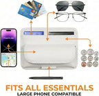 Car Visor Organizer – Sun Visor Storage Pouch Holder for Vehicle Truck SUV, PU Leather Auto Interior Accessories for Registration Document, Gas Card & Sunglasses, Universal Fit (White) | Keeps Registration, Cards & Sunglasses Neatly Within Reach