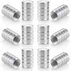 12PCS Tire Valve Stem Caps, Car Exterior Accessories, Aluminum Alloy Valve Cover Universal for Cars, Trucks, Motorcycles and Bicycles (Silver)