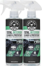 Total Interior Cleaner and Protectant for Cars, New Car Scent | Cleans and protects interior plastic, vinyl, leather, nav. screens, safe for cars, trucks, SUVs, Jeeps and RVs. 2 Pack