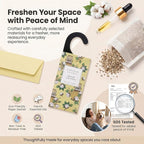 Large 12 Packs White Cotton Hanging Scented Sachets Long-Lasting Closet Deodorizer Air Freshener Fabric Refresher Odor Eliminator for Drawer Home Fragrance Gift Set