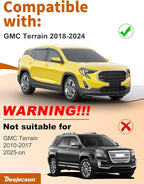 in-Channel Window Rain Guards Fit for GMC Terrain 2018-2024 Extra Durable Rain Guards Window Deflectors Visors Vent Visors Vent Shades Car Accessories - 4 pcs