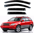 KPY Rain Guards Fit for 1999-2003 Lexus RX300 RX350, Out-Channel Window Visors Vent Wind Deflectors 4PC, Car Accessories for 99-03 Lexus RX Series